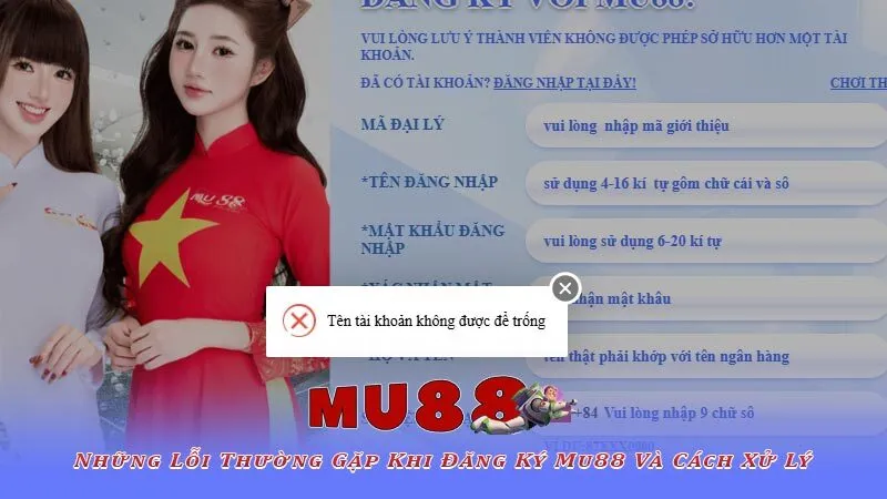 Những Lỗi Thường Gặp Khi Đăng Ký Mu88 Và Cách Xử Lý