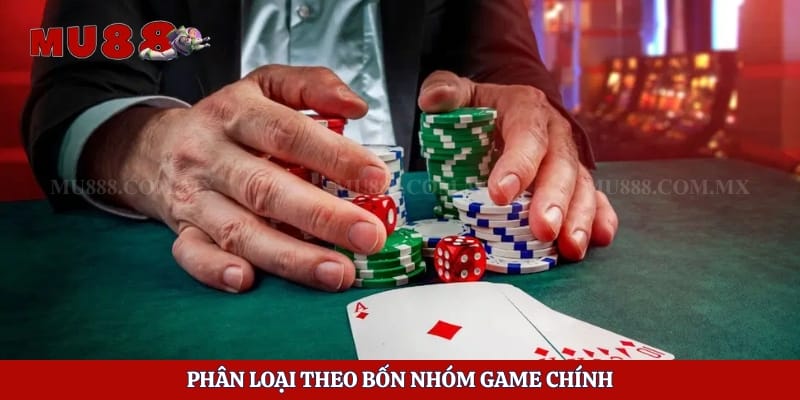 Phân loại theo bốn nhóm game chính